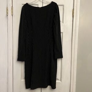 Prologue Black and White Pinstripe Dress Size Large